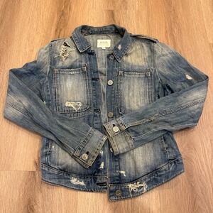 McGuire Denim Distressed Demi  jacket